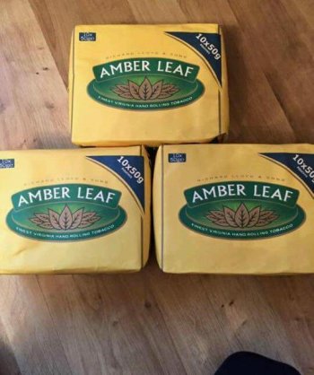 50g leaf amber pouch pack unopened tobacco